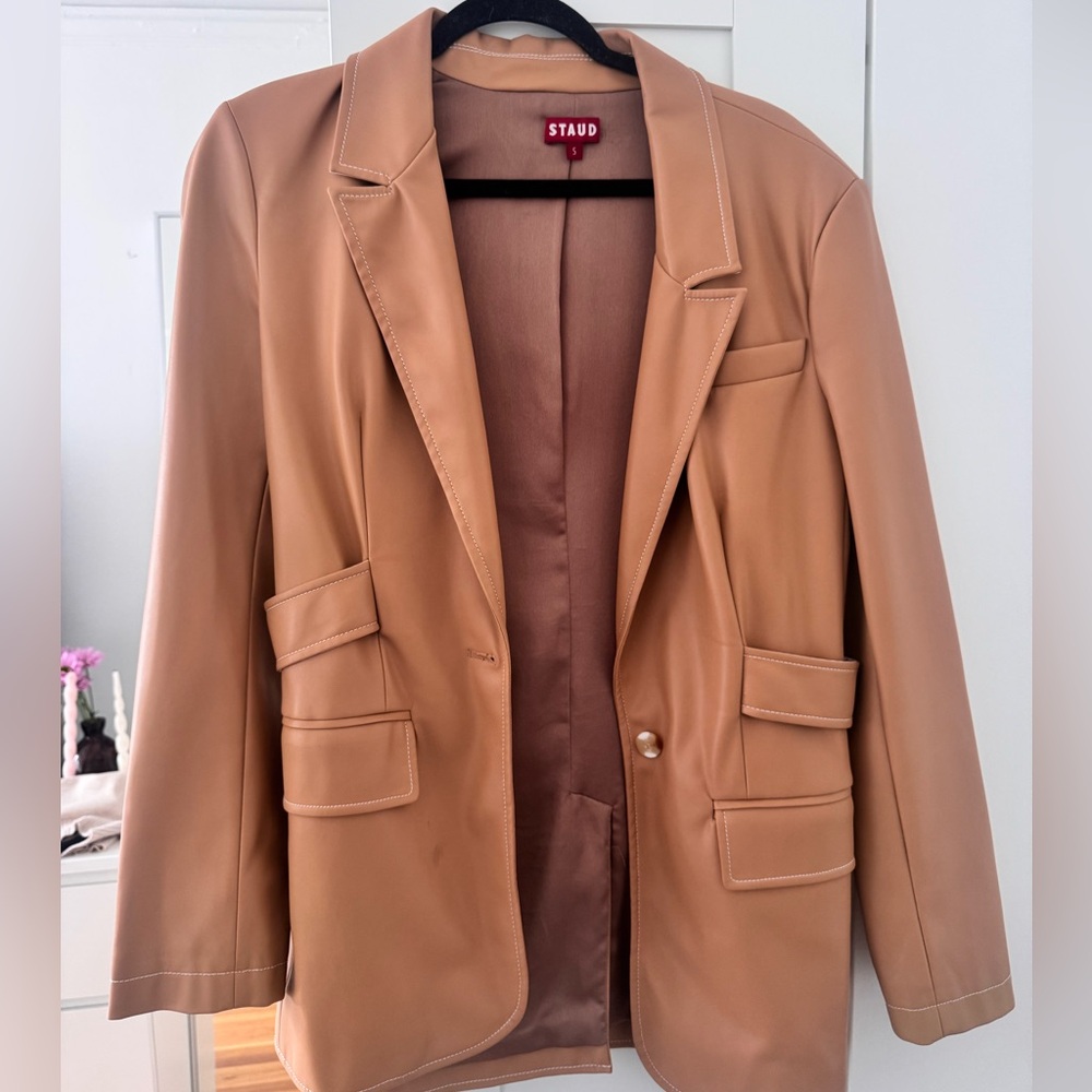STAUD City Blazer Camel - Vegan Leather